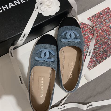 chanel 草編 鞋 2018|chanel 双色鞋.